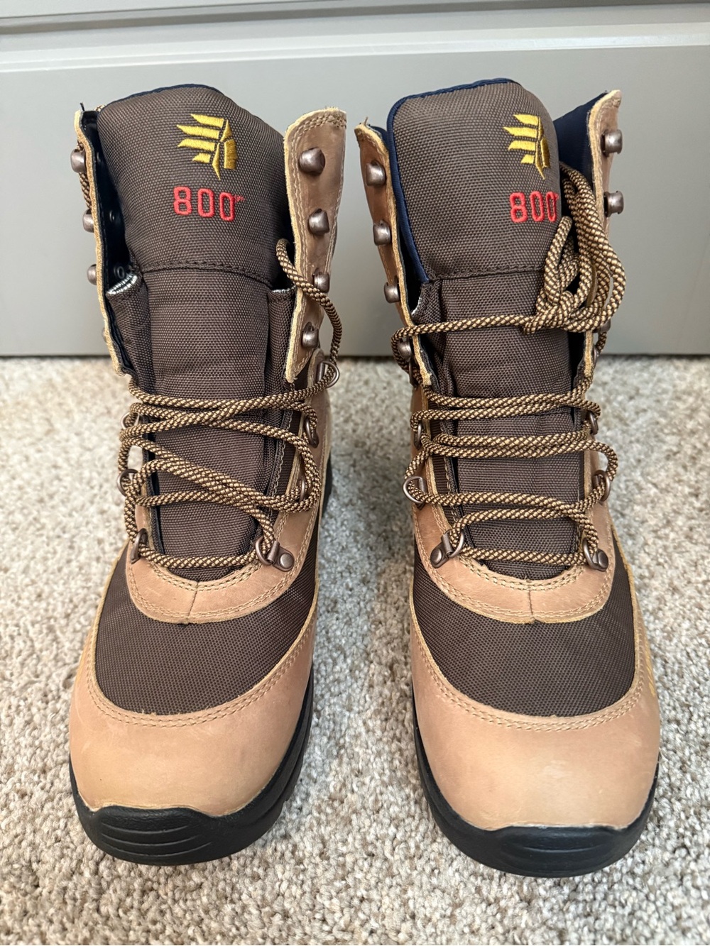 LaCrosse Womens Brown and Tan 800° Outdoor Lace-Up Boots Size 8.5